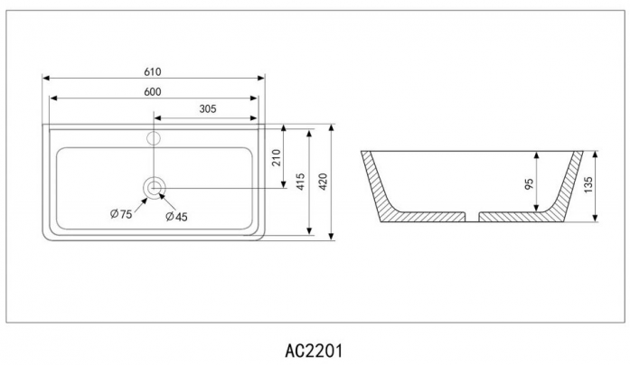   Abber Rechteck AC2201 