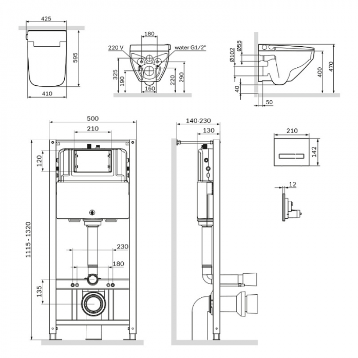     Am.Pm Inspire V2.0 IS450A38.CCC50A   - CleanCare     