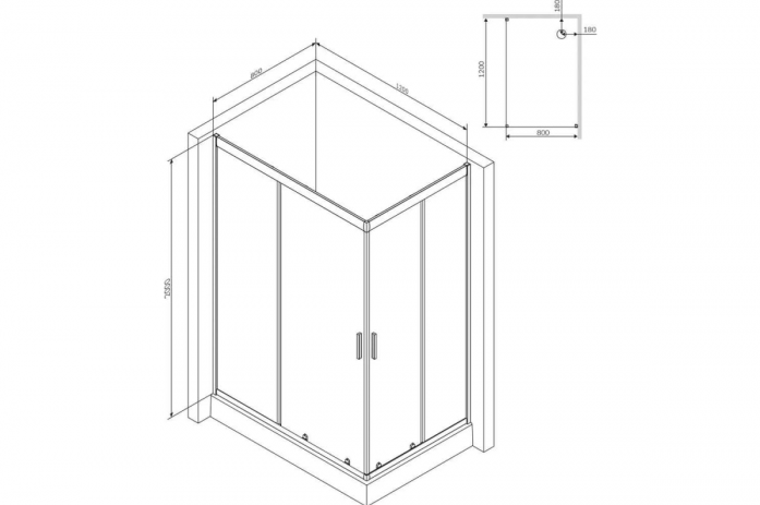   Am.Pm 120x80 Gem S W93G-404-120280-BT 