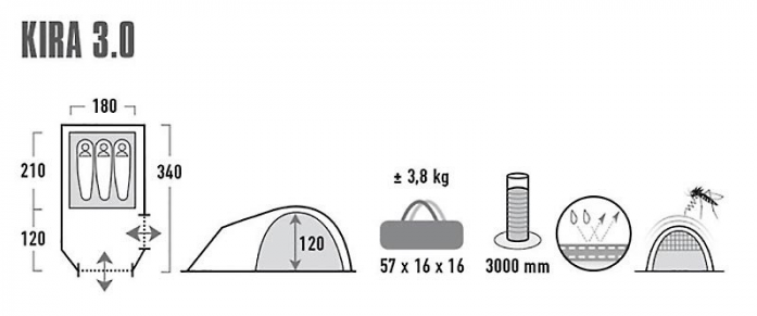  High Peak Kira 3 nimbus grey 10370