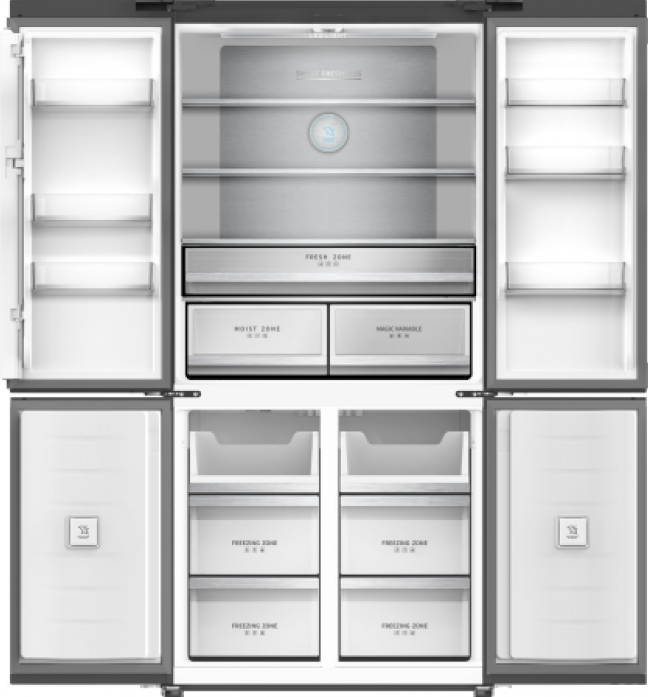  Weissgauff WCD 510 Built-in Inverter NoFrost Dark Inox