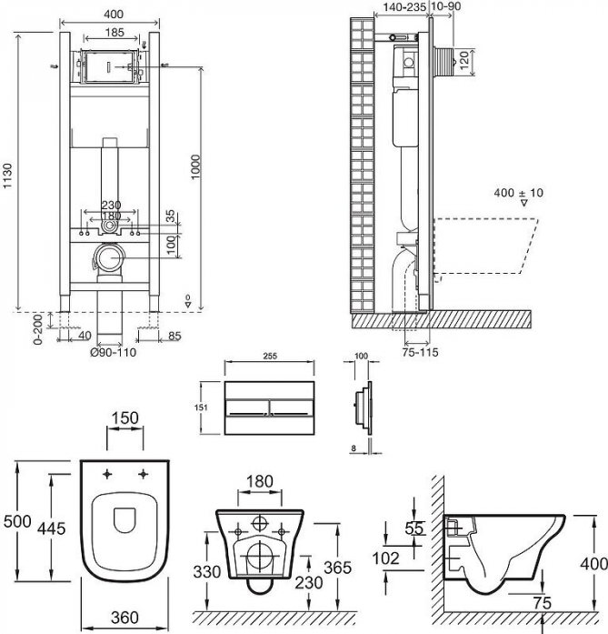    Jacob Delafon Vox E21770RU-00   ,   (E33131RU+EDM102+E20142+E4316-CP)