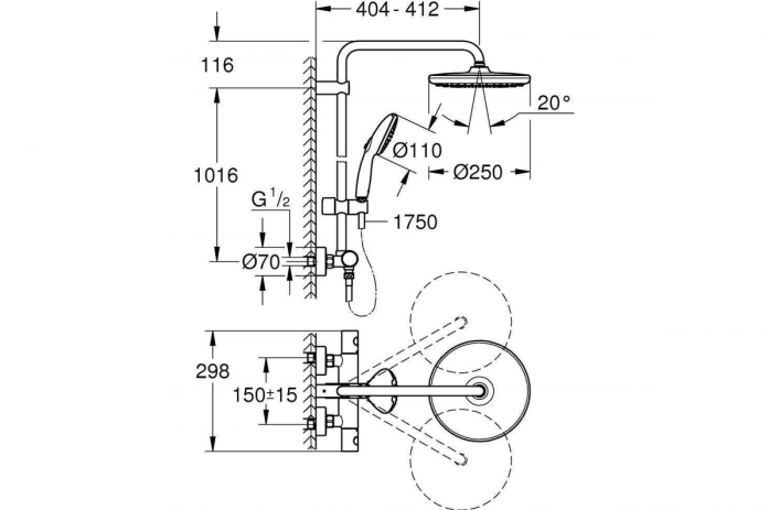     GROHE Tempesta System 250 26670001 