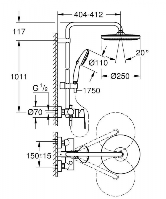   GROHE Tempesta System 250 26673001 