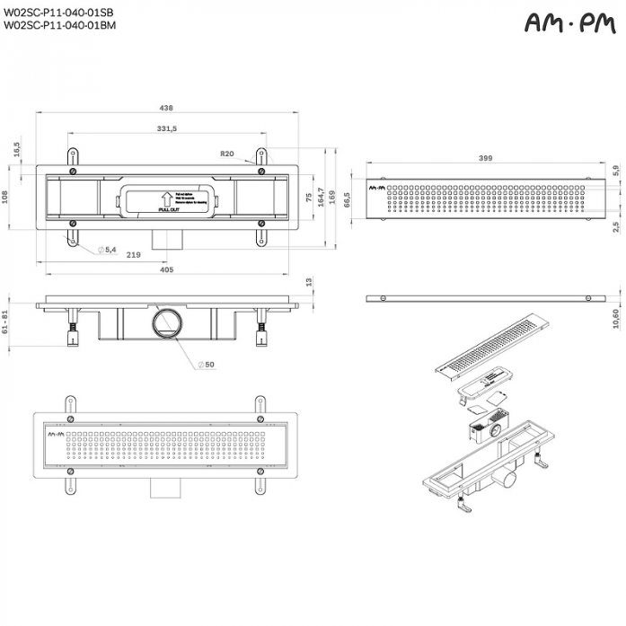     Am.Pm PrimeFlow W02SC-P11-040-01BM 