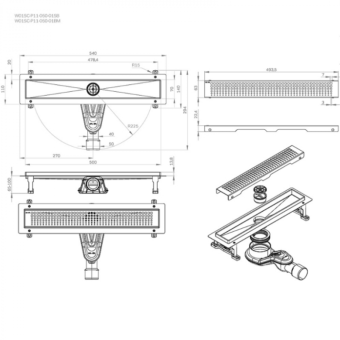     Am.Pm MasterFlow W01SC-P11-050-01BM 