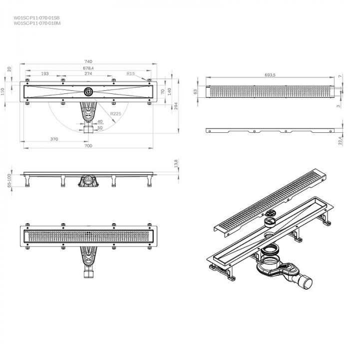     Am.Pm MasterFlow W01SC-P11-070-01SB 