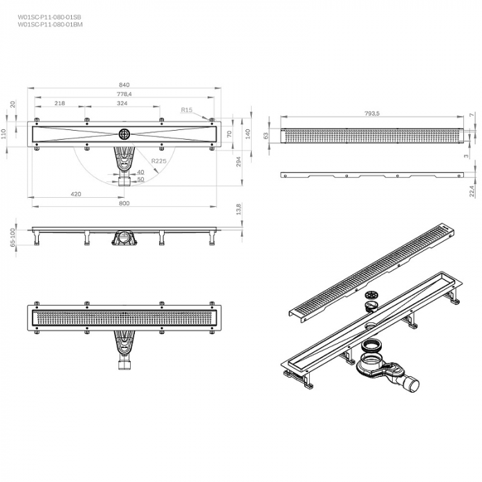     Am.Pm MasterFlow W01SC-P11-080-01SB 