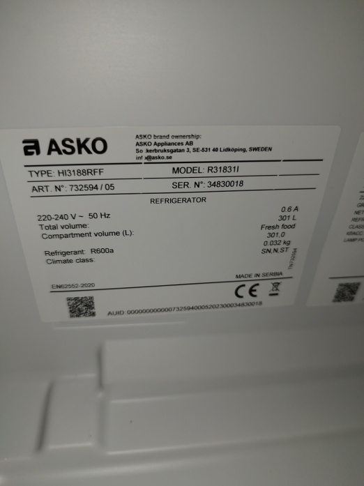   Asko R31831i (  )