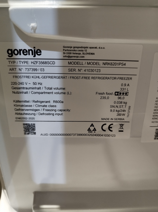  Gorenje NRK6201PS4   (  )