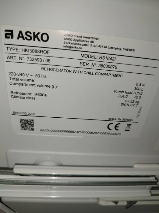   Asko R31842I (  )