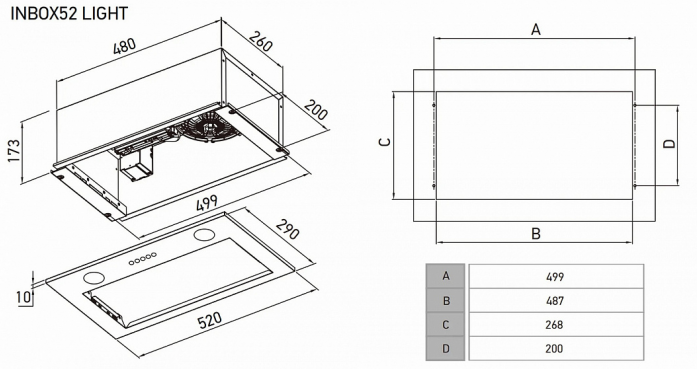   Meferi INBOX52WH LIGHT