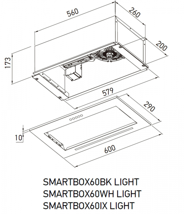   Meferi SMARTBOX60BK LIGHT