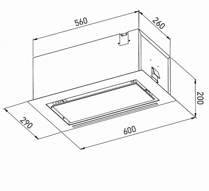   Meferi SMARTBOX60BK GLASS POWER