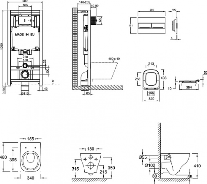  c  Jacob Delafon Struktura E21747RU-00   ,   (E29025+E4316+EDF102+E70025)