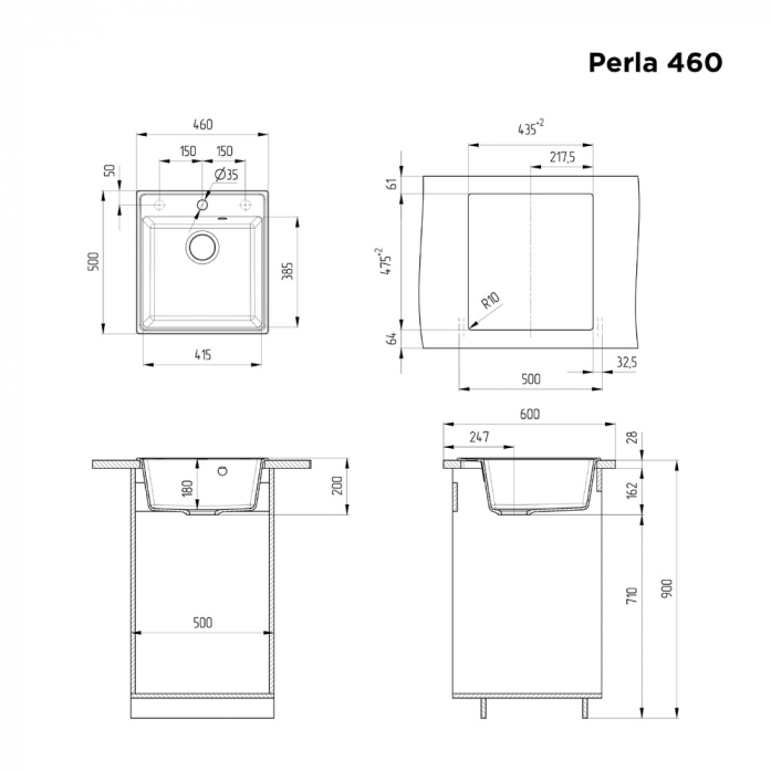   Maunfeld Perla 460 MFQS-460B 