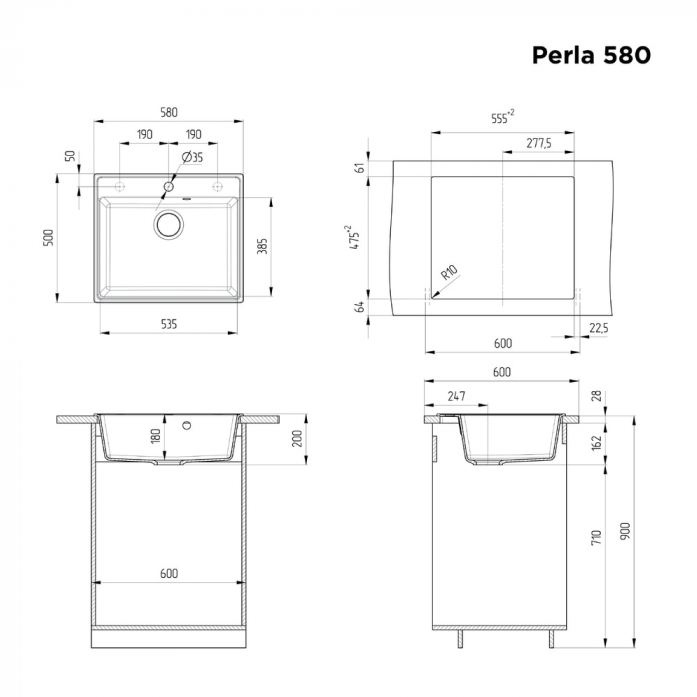   Maunfeld Perla 580 MFQS-580B 