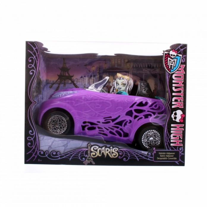 Машина монстр хай. Автомобиль Monster High кабриолет Скариж, Mattel. Монстр Хай с машинкой. Куклы Монстер Хай машина. Машина Монстер Хай набор.