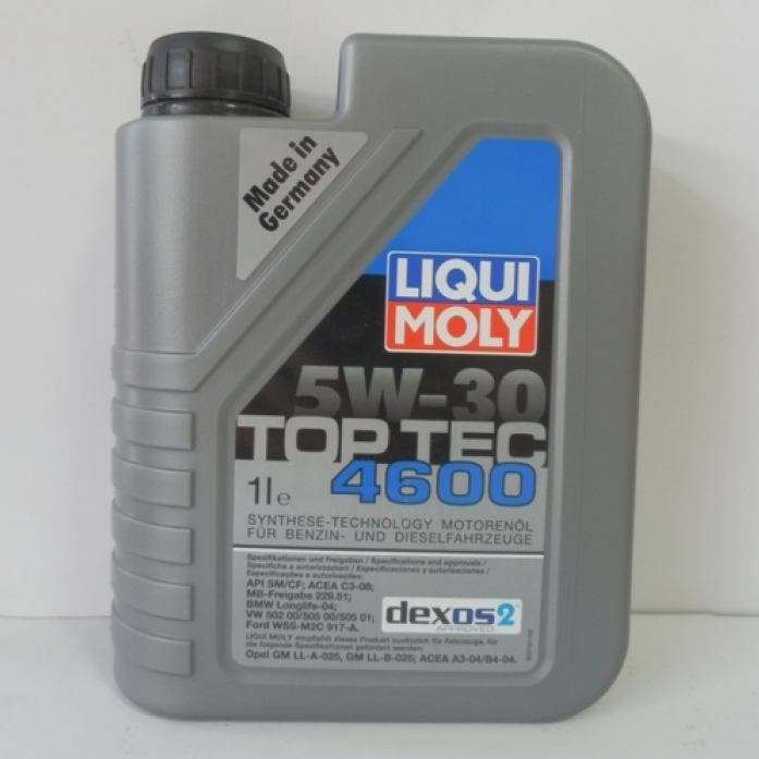 Масло моторное LIQUI MOLY Top Tec 4600 5w30 (1л) Синтетика SM/CF 3755/8032