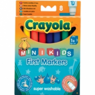 Фломастеры Crayola 8 цветных смывающихся для малышей 8324