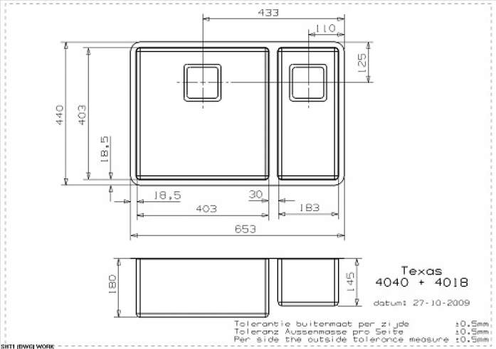  Reginox Texas 40x40+18x40 LUX 3,5&quot; 41475