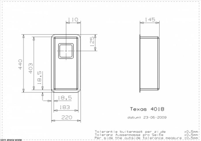  Reginox Texas 18x40 Small LUX 3,5&quot; c/box L 40301