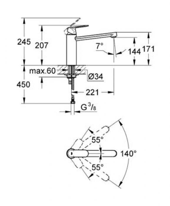    GROHE Eurosmart Cosmopolitan 30193000