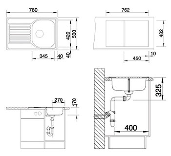   Blanco Tipo 45 S Compact (513442)   